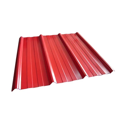 Color RAL PPGI PPGL techo material HDP DX51D Dx52D prepintado Hojas de metal corrugado PE PVD SMP PPGI Metal corrugado Trapezoide Chapa de acero