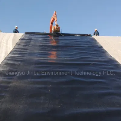 Espesor de 1,0 mm. Geomembrana de HDPE texturizada impermeable de un solo lado para revestimientos de presas.