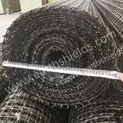 Alta fuerza de rotura de 30-30kn 40-40kn 50-50kn la construcción de carreteras de poliéster de HDPE de geomalla