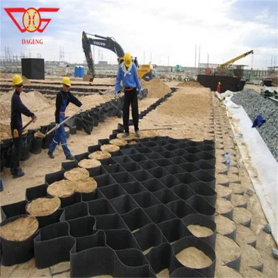 HDPE Geocell Precio de fabricación Grilla texturizada y perforada Geo Celda para la construcción de carreteras