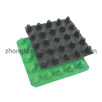 8mm de altura hoyuelo Roof Garden impermeabilización drenaje de plástico de HDPE de células de la junta de drenaje