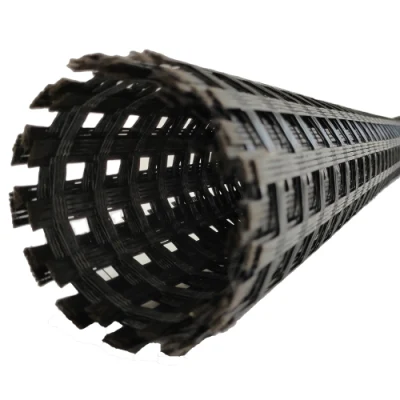 PVC recubierto de alta tensión 100-100kn/M Fibreglass Geogrid para la venta