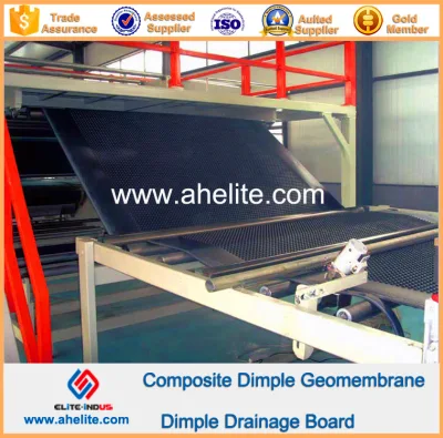 Hoyuelo de HDPE resistente al agua de la membrana de la junta de drenaje con 0,6 mm de altura de 10mm 150g