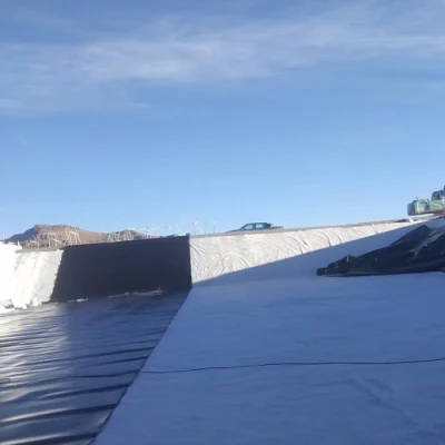 Polipropileno tejido corto PP filtración Geotextil no tejido separación de drenaje para Materiales de construcción