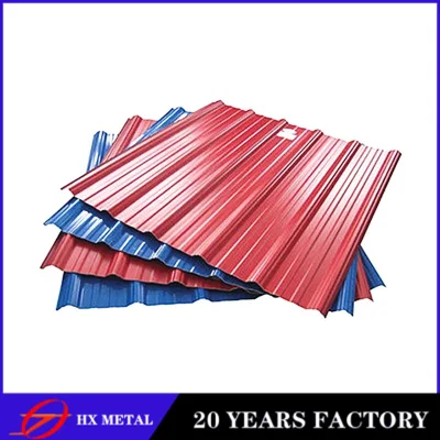 PPGI techos de metal corrugado Color de la hoja de chapa de acero galvanizado recubierto de zinc para la construcción