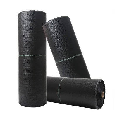 Agrícolas hidrófilos de plástico negro tejido sin tejer Weedbarrier Geotextile 130 gramos de tela