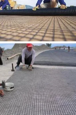Refuerzo de geomalla biaxial de plástico de asfalto Pavementprevention de erosión del suelo