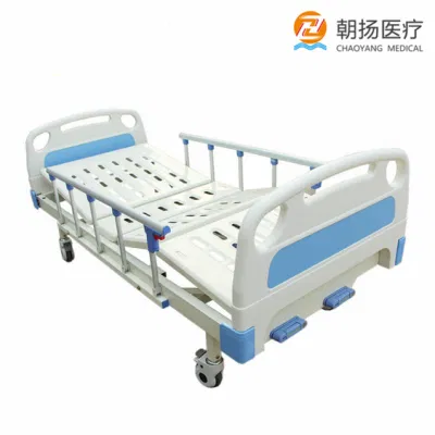 Dos camas de hospital para pacientes de clínica médica con manivela manual. Precio de la cama de hospital.