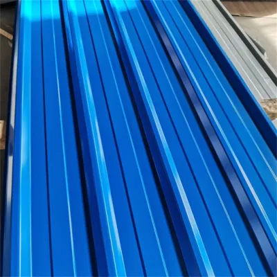 Chapa de techo de cartón corrugado PPGI Chapa de acero corrugado Hoja de techado Gi corrugado Galvanized Color Roofing Sheet