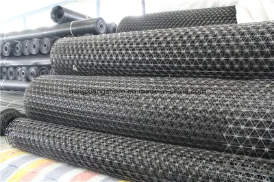 PP Biaxial de geomalla de plástico de malla para la retención del suelo