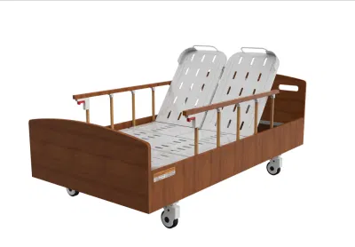 Multifunción cama de cuidados de atención domiciliaria eléctrica con 4 ruedas para pacientes encamados y el asilo de ancianos o de uso hospitalario