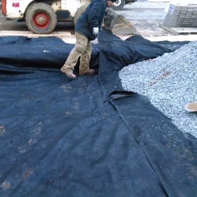 Negro no tejido Geotextil 300g tejido Geo tejido bajo Pavers tejido Geosynthetics