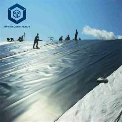 0,2 mm 0,5 mm 1,0 mm 1,5 mm 2mm 3mm de alto límite elástico impermeable negro HDPE LDPE EPDM geomembrana de PVC Precio de la membrana de la piscina del estanque para peces Embalse Camisa del vertedero