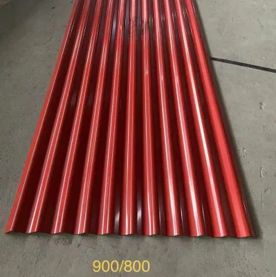 Chapa metálica de tejado de color barnizado de hierro galvanizado Precio Zinc aluminio Gi Hoja de acero corrugado para edificio de almacén
