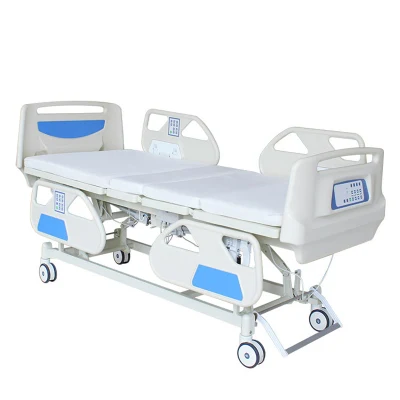 Hot Sale Electric 5 funciones ICU PP Barandilla Mute de lujo Castor Medical Furniture Electric Hospital Bed