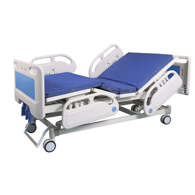Hospital Médico de lujo mobiliario plegable ajustable Función 5 cama ortopédica de enfermería manual del paciente cama de hospital (UL-22MD37).