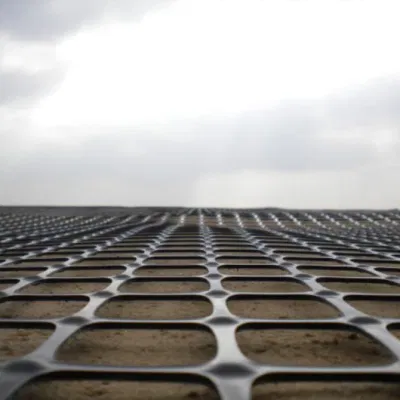 60*60mm agujero Biaxial Geogrid plástico Geogrid refuerzo para la pared de retención Precio de fábrica