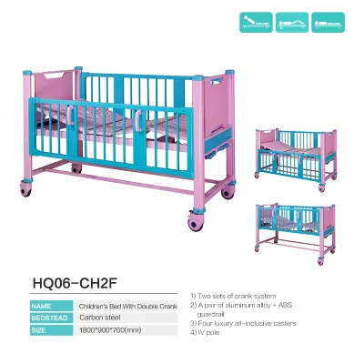 Hospital Infantil de fábrica Crib Metal Bebés Clínica cama médica niños Niños cama Pediátrica con Casters Fabricantes