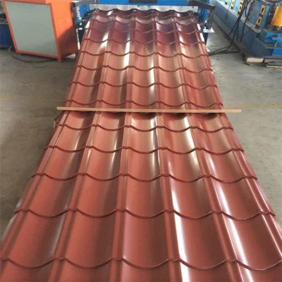 PPGI Color perfilada Acero Chapa de techo Trapezoidal Metal prepintado Cubierta