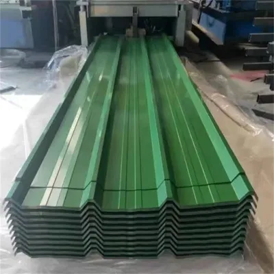 Chapa de techo de cartón corrugado PPGI Chapa de acero corrugado Hoja de techado Gi corrugado Galvanized Color Roofing Sheet