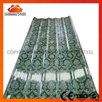 Material de construcción PPGI Prepintado Galvalume Az120 Perfil ondulado de metal techo de acero/chapa de techo