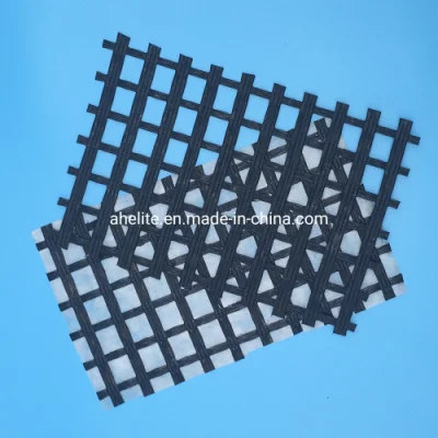 Material de construcción de carreteras de geomalla biaxial de fibra de vidrio se utiliza para el refuerzo de la base