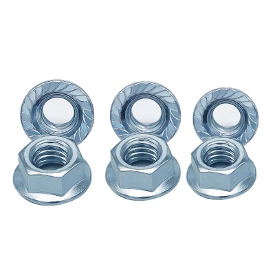 Dirigir la fábrica de tornillos y tuercas DIN6923 Tuerca hexagonal de la brida de galvanizado Hengxiang Color negro M2m3m4m5m6m8-M24