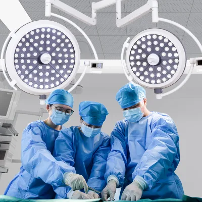 SK-Lld7050A Saikang Doble techo Domo examen médico sin Sombras Cirugía Móvil Lámpara LED de funcionamiento con batería