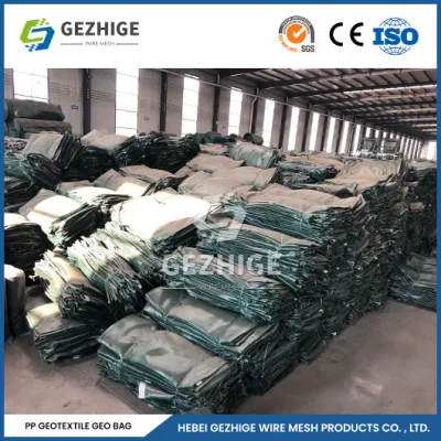 Gezhige 2,0-4,0mm espesor del alambre PVC Coated Gabions Mesh Factory 2,0*1,0*0,5m Construcción de gabion galvanizado Cestas China resistencia UV Gabion bolsa forrada con geotextil