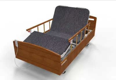 Multifunción cama de cuidados de atención domiciliaria eléctrica con 4 ruedas para pacientes encamados y el asilo de ancianos o de uso hospitalario