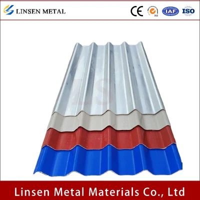 El material del techo de aluminio recubierto de zinc teja Prepainted galvanizados en la hoja de techos de cartón ondulado