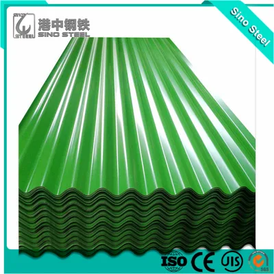Hoja de revestimiento de chapa corrugada galvanizado PPGI Color RAL para construcción
