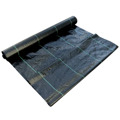 CE TUV SGS aprobado Anti-UV Geotextile fábrica PE PP negro cubierta de tierra de tejido de la barrera de malezas el control Mat telas de paisaje