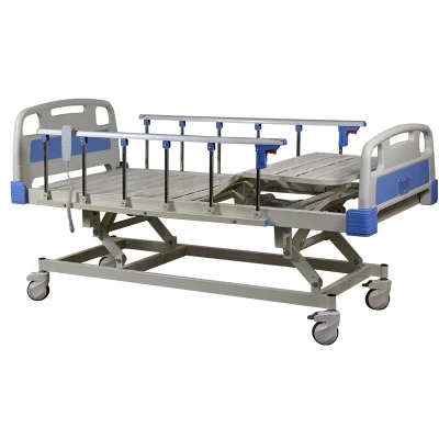 Hospital Médico de lujo mobiliario plegable ajustable Función 5 cama ortopédica de enfermería manual del paciente cama de hospital (UL-22MD37).