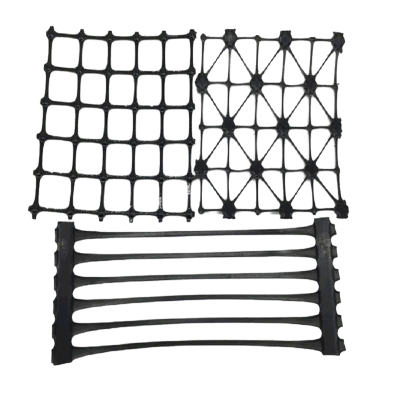 Material de construcción plástico PP/HDPE Geogrid uniaxial para proyecto de carretera de refuerzo