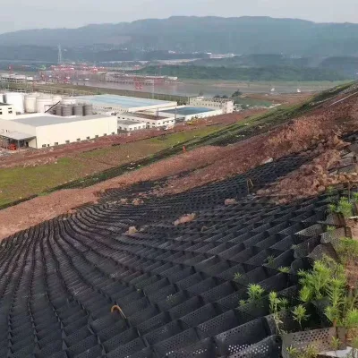 Reforzar la construcción de la carretera Estabilizador camino Geocell Honeycomb grava Precio