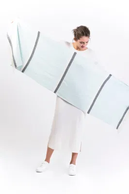 Fular de hiribón con tinte de hilo de cashmere 100% fresco