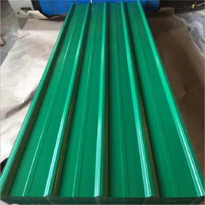 El mejor precio del material de construcción de techos de color PPGI de acero galvanizado recubierto de hojas de techos de cartón ondulado