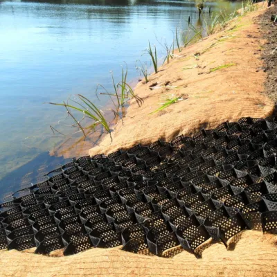 La carretera de plástico de HDPE de estabilización de Geosintéticos Geocell Muros de Contención utilizados en la construcción de carreteras para la venta