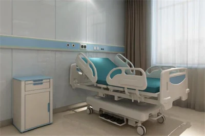 5-eléctrica de la función de los cuidados de enfermería equipo Muebles médicos UCI cama de hospital de la clínica del paciente