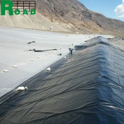 Fabricante de negro personalizado 1mm 2mm HDPE PVC EVA Geomembrana Película para digestores de biogás Precio para proveedor de pescado y. Acuicultura de camarón Anti filtración