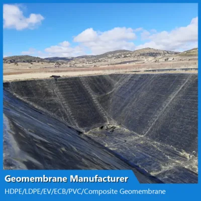 China HDPE/LDPE/PVC/EV/PE/ECB/Geomembrana compuesta Fabricante de Acuicultura/pescado/Camarones/Pond/Dam/vertedero/Minería/SAL/Tavillador/Resevroir