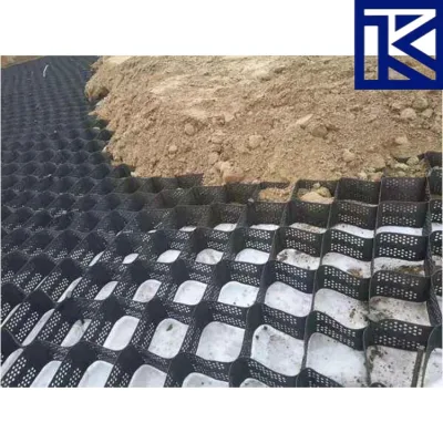 Plástico de HDPE texturizado para refuerzo de suelo Geocell 100mm