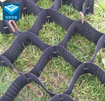 HDPE suave / Texturizada Geocell perforado con certificado CE grava Grids extendedora Fabricante directamente Precio de suministro HDPE Geocell GeoWeb