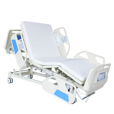 Hot Sale Electric 5 funciones ICU PP Barandilla Mute de lujo Castor Medical Furniture Electric Hospital Bed