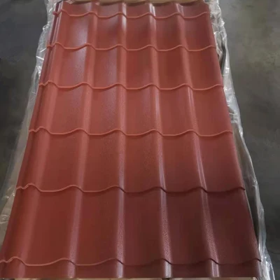 PPGI Color perfilada Acero Chapa de techo Trapezoidal Metal prepintado Cubierta