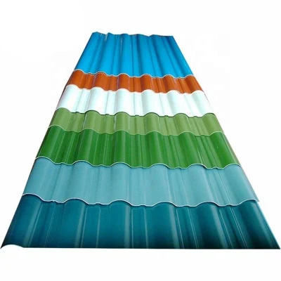 Chapa metálica de tejado de color barnizado de hierro galvanizado Precio Zinc aluminio Gi Hoja de acero corrugado para edificio de almacén