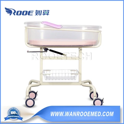 Bbc002un Hospital de ABS de Muebles Muebles Lactante nacido Pediatric Cuna cama con ruedas de bloqueo