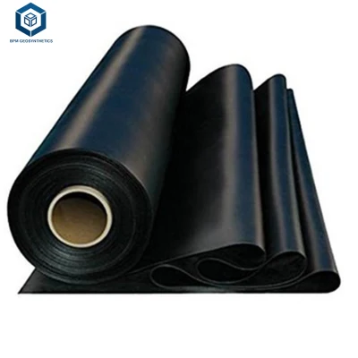 Geomembrana de grado alimentario para Pond Liner BPM Geosynthetics Geocells Fish Camarón Granja Lino Pond 0,5mm HDPE Geomembrana