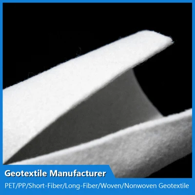 Filamento o fibra corta tejido Geotextil no tejido Geotextil Fabricante Proveedor Blanco y negro para la venta